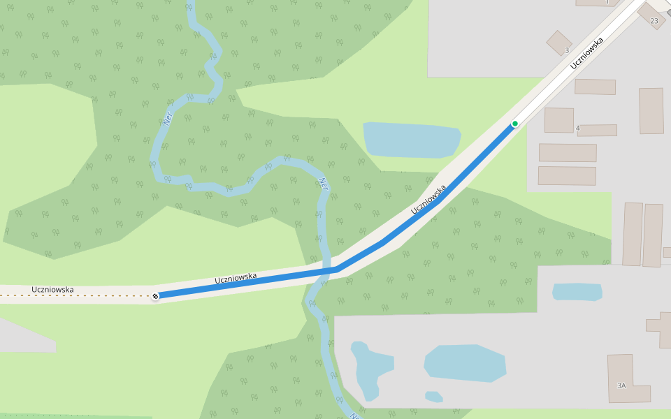 Uczniowska walking route map in Stara Gadka