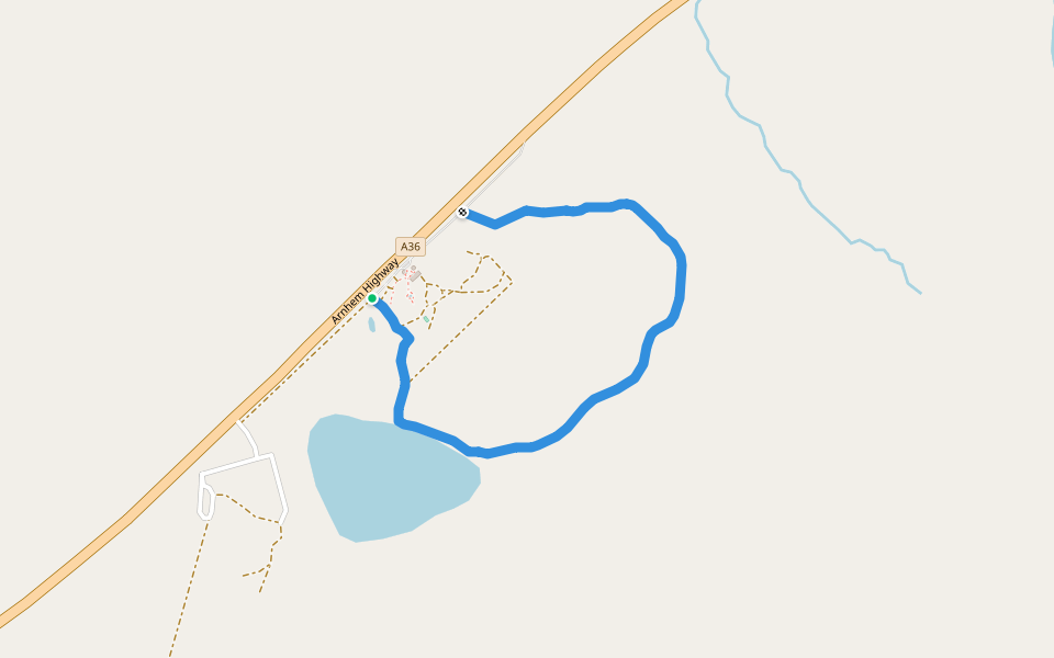 Gungarre Forest Walk walking route map in Kakadu