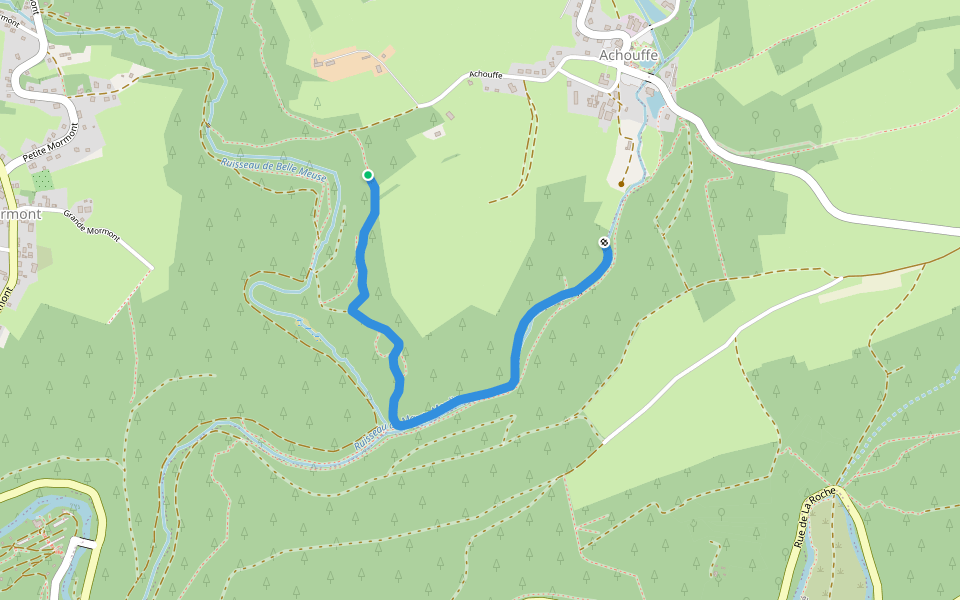 Single Martin moulin walking route map in Houffalize