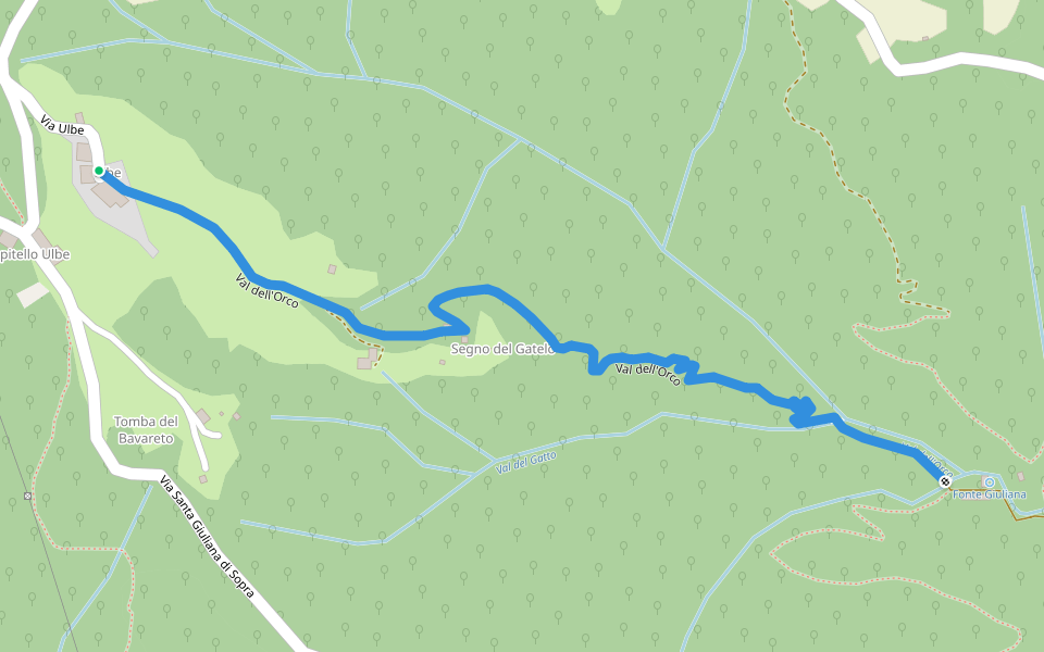 Val dell'Orco walking route map in Recoaro Terme