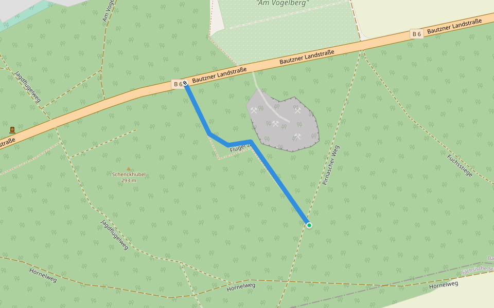Flügel 22 walking route map in Arnsdorf