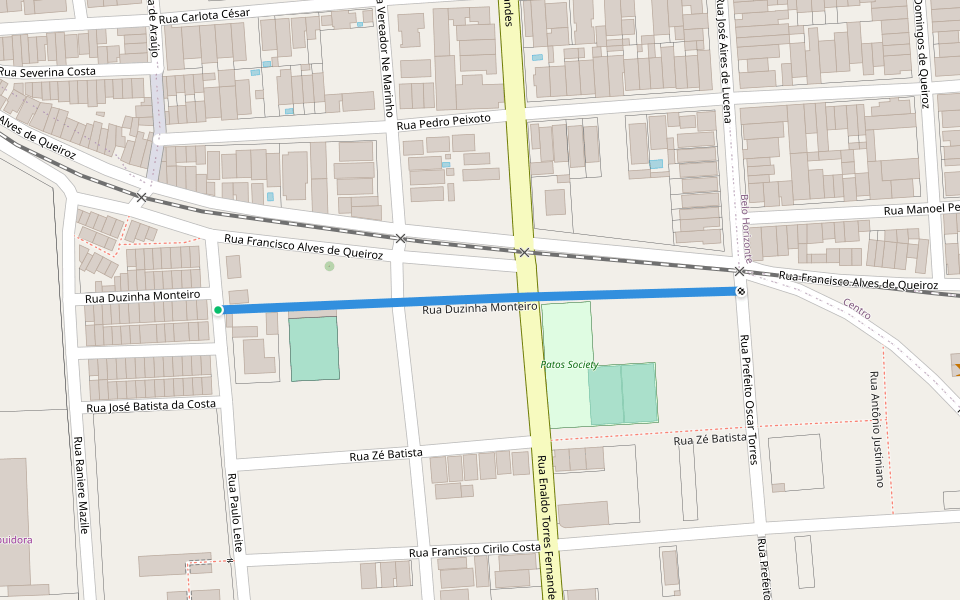 Rua Duzinha Monteiro walking route map in João Pessoa