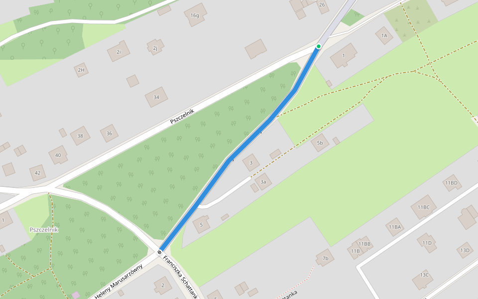 Heleny Marusarzówny walking route map in Jaworzno