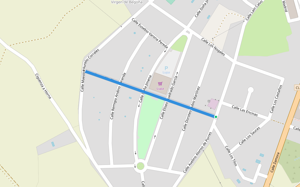 Paseo Río Ebro walking route map in Villarcayo