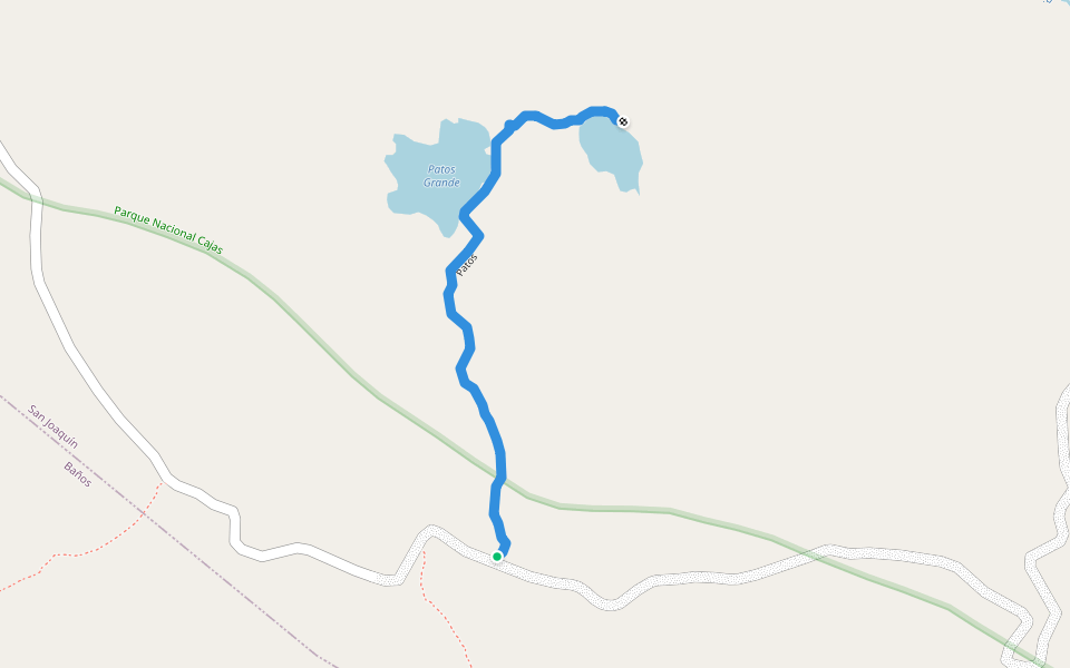 Patos walking route map in Hacienda Cancan