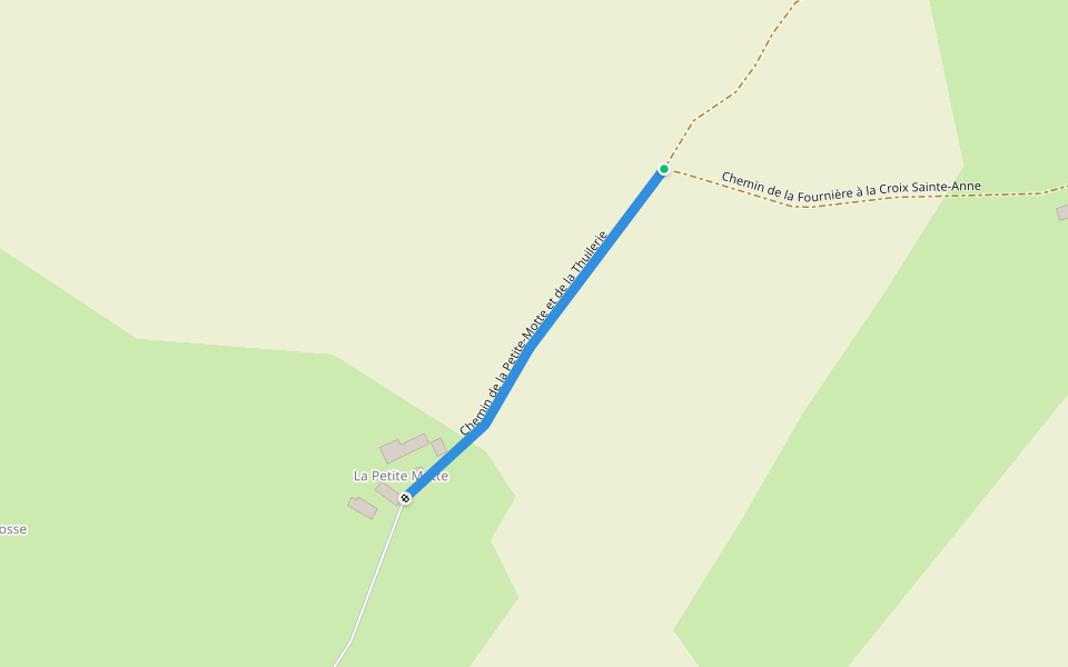 Chemin de la Petite-Motte et de la Thuilerie walking route map in Ceton