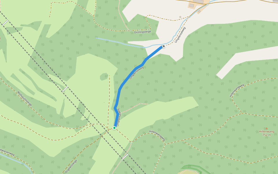 Umpfentalweg walking route map in Gruibingen