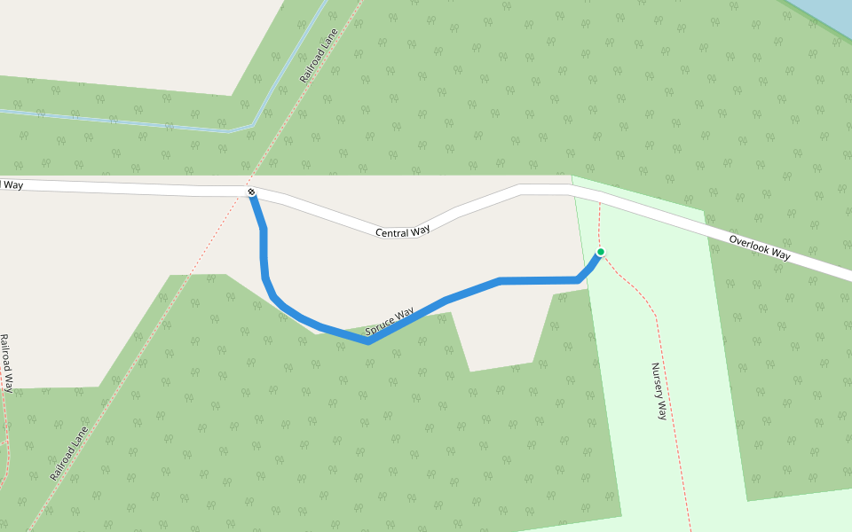 Spruce Way walking route map in Hillsborough Township