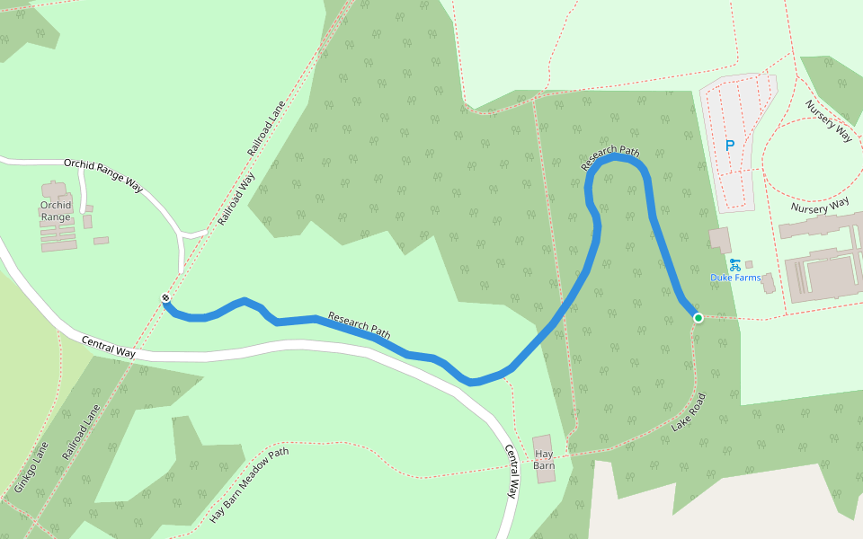 Research Path walking route map in Hillsborough Township