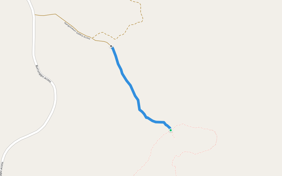Nanguluwur Gallery Walk walking route map in Kakadu