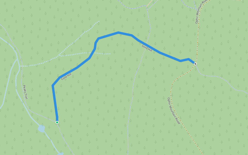 Gold Hill walking route map in Breckenridge