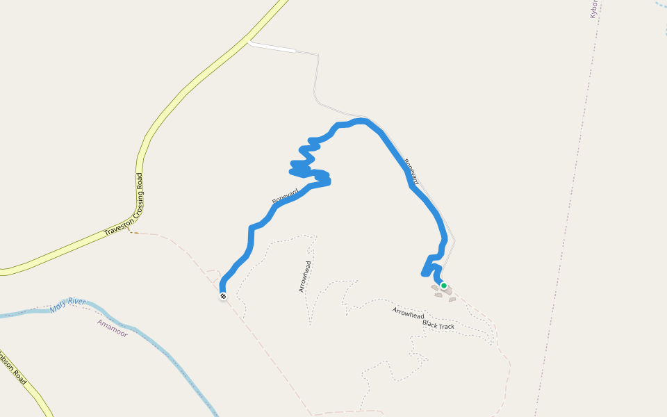 Boneyard walking route map in Kybong