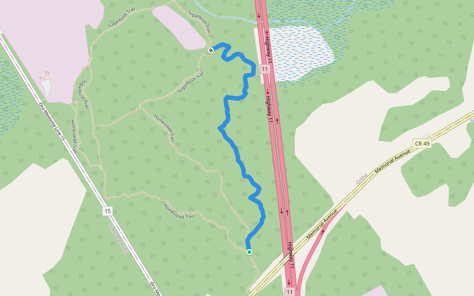 Homestead Extension walking route map in Warminster
