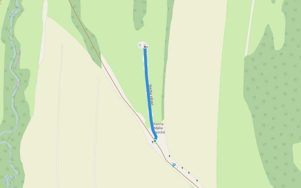 Stezka zdraví walking route map in Březová