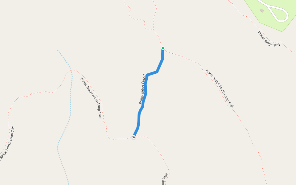 Prater Ridge Cutoff walking route map in Mancos