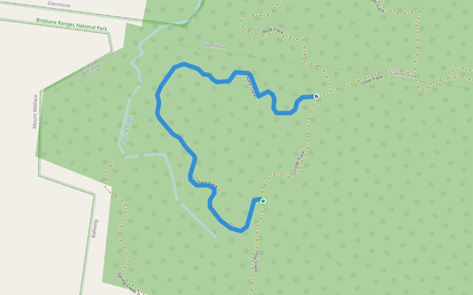 Hare Track walking route map in Balliang
