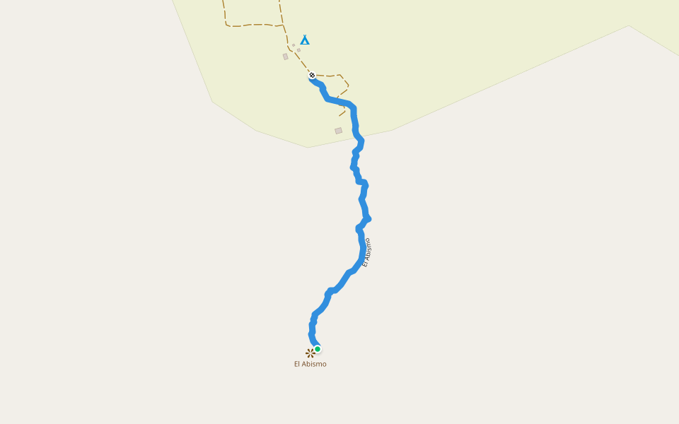 El Abismo walking route map in Ciudad Guayana