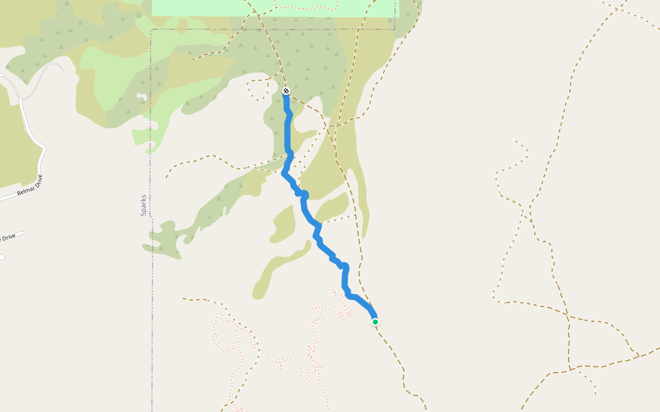 Jackrabbit Trail walking route map in Spanish Springs
