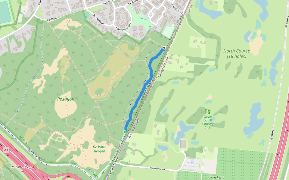 Het Slingerpaadje walking route map in Eemnes