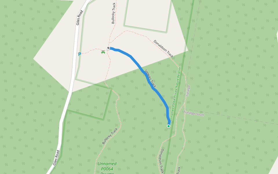 Stewart Track walking route map in Trafalgar South