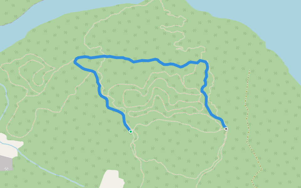 LA 8 Km walking route map in Alma