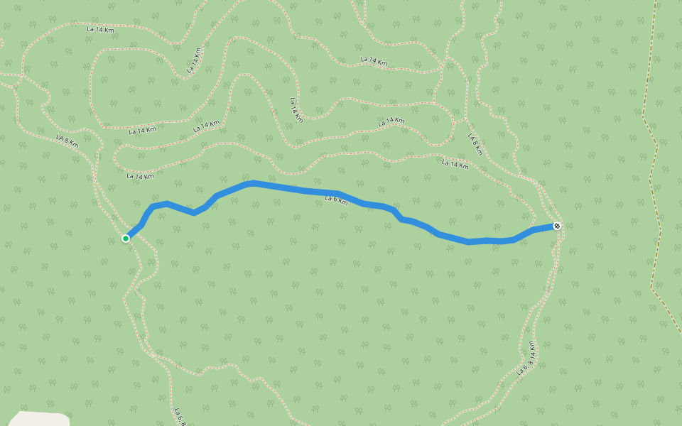 La 6 Km walking route map in Alma