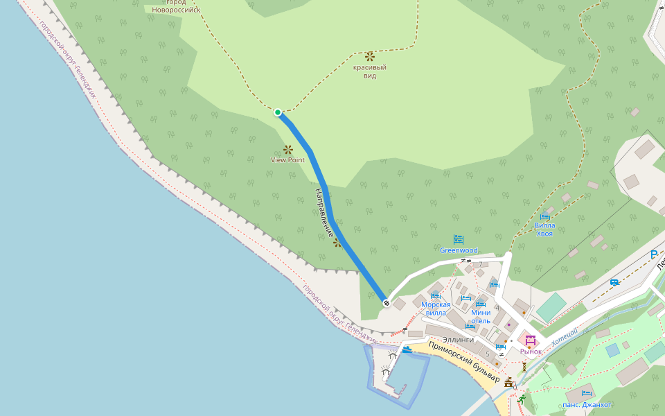 Направление walking route map in Dzhankhot