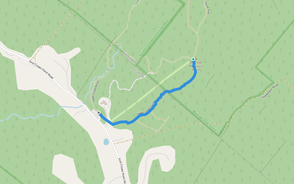 Tower Loop South walking route map in Farmington