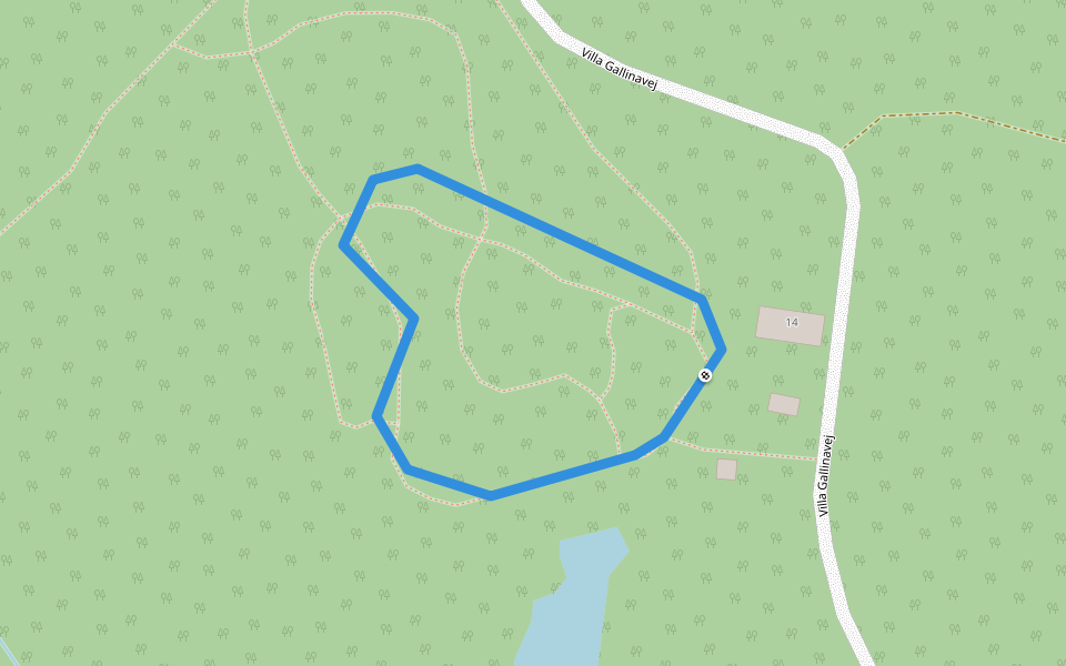 Paradishaven walking route map in Haslev