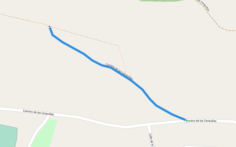 Camino de las Cerquillas walking route map in Sotillo de la Adrada