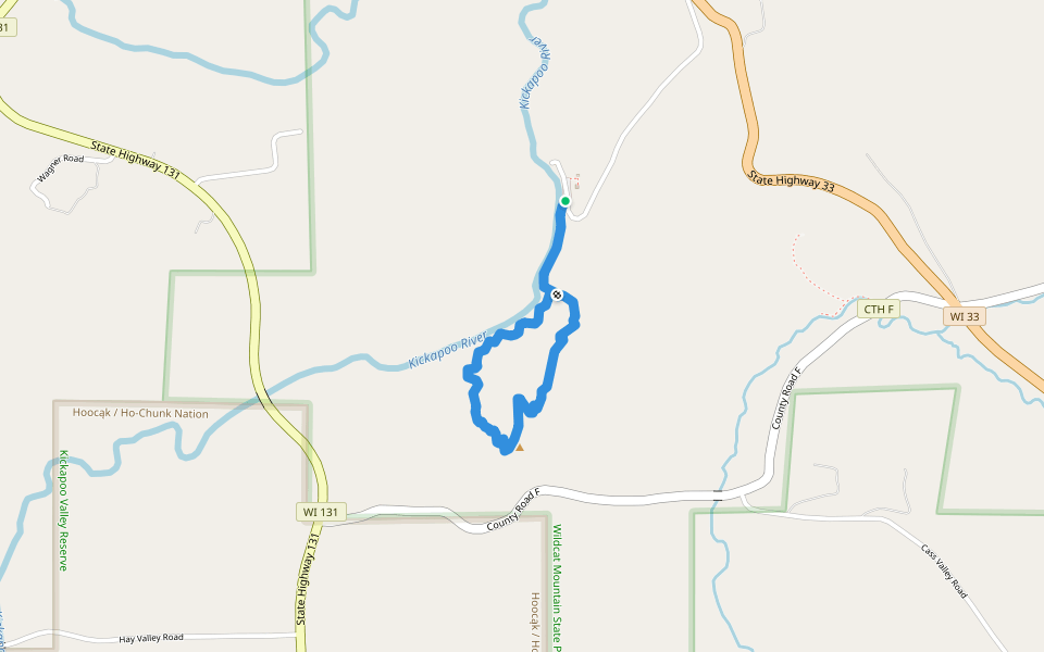Mt Pisgah Hemlock Trail walking route map in Ontario