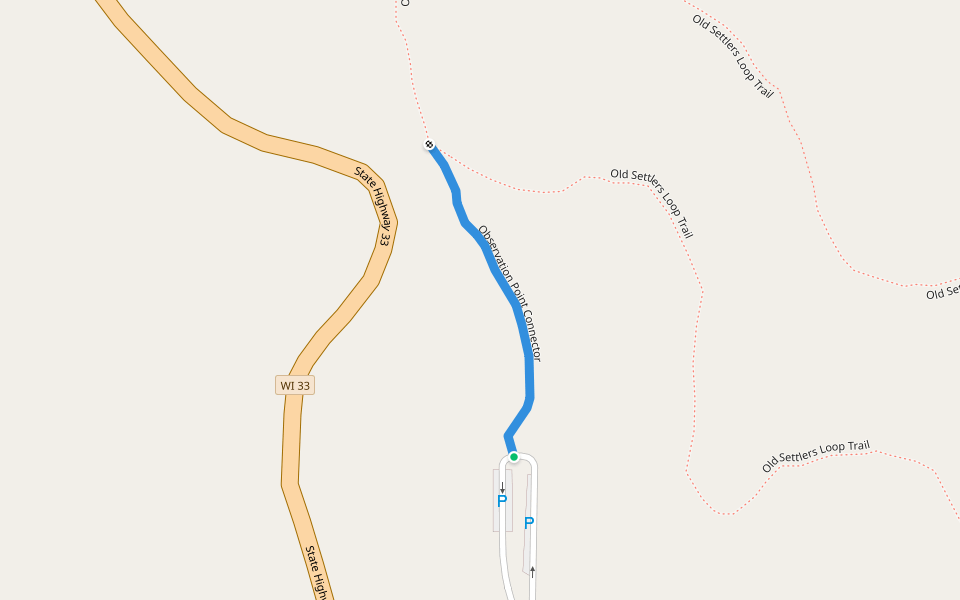 Observation Point Connector walking route map in Ontario