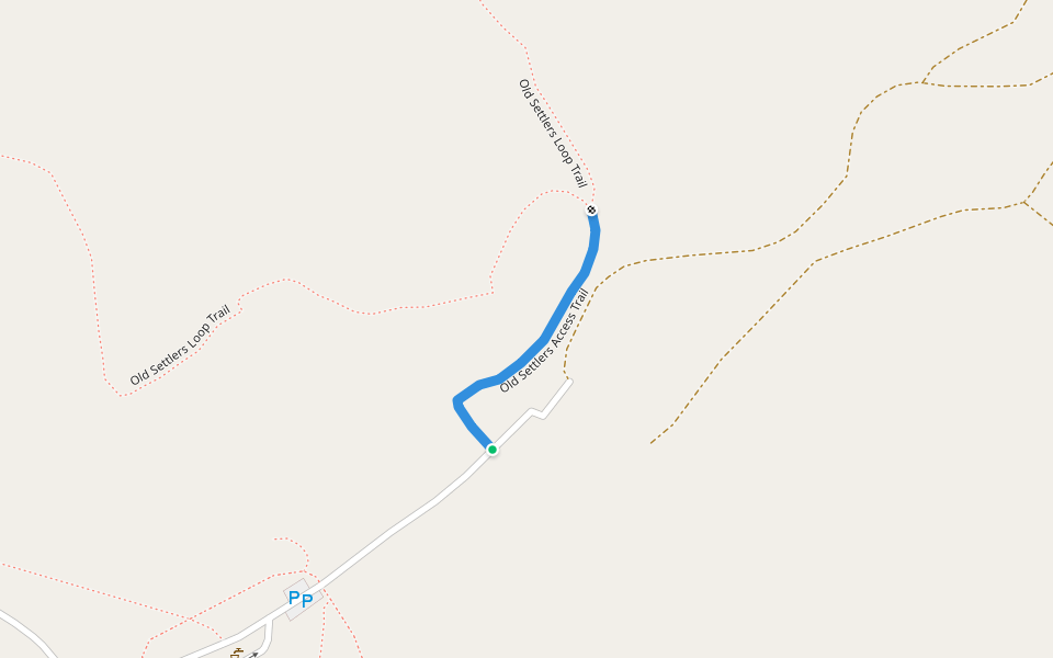 Old Settlers Access Trail walking route map in Ontario