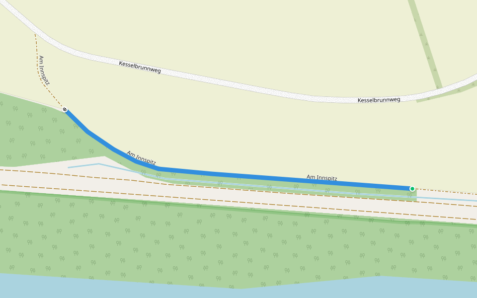 Am Innspitz walking route map in Bad Füssing
