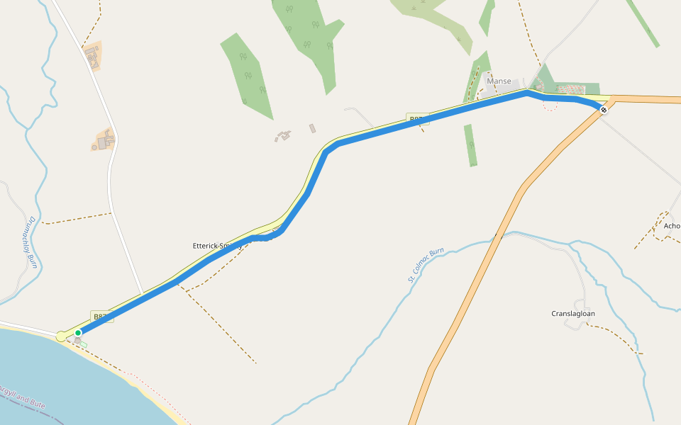 Tramway walking route map in Rothesay
