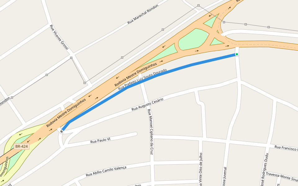 Rua Prefeito Luiz Souto Dourado walking route map in Garanhuns