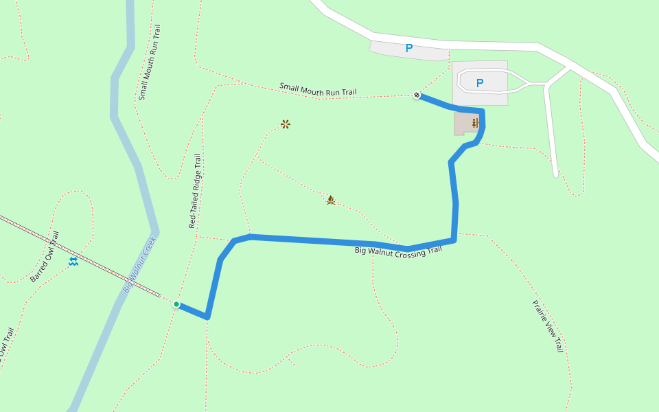 Big Walnut Crossing Trail walking route map in North Salem