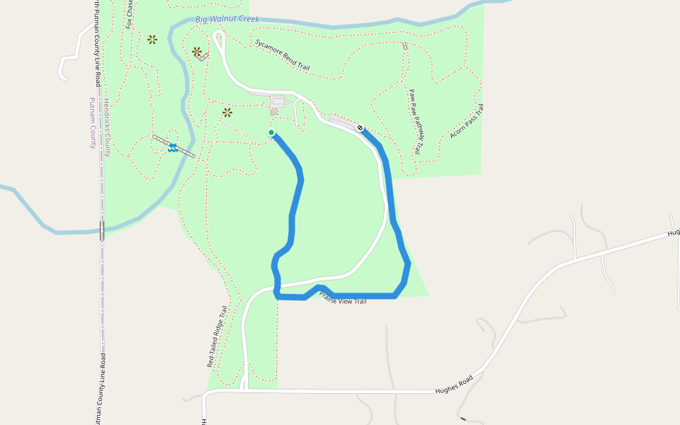 Prairie View Trail walking route map in North Salem