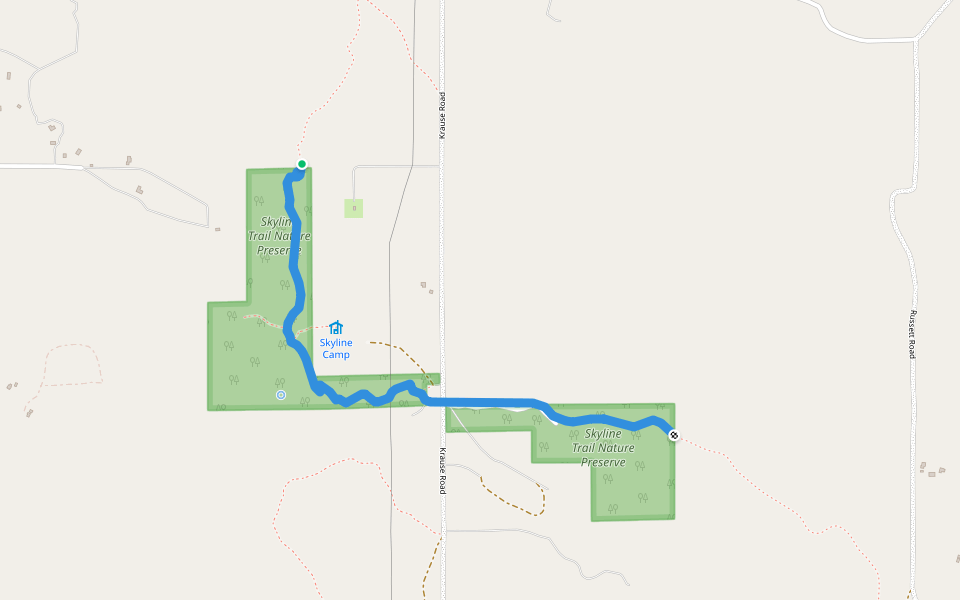 Skyline Trail & North Country Trail walking route map in Petoskey