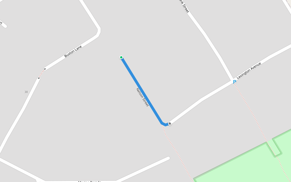 Nelson Street walking route map in Shoreham