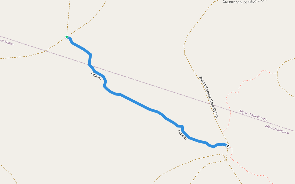 Zepelin walking route map in Χαλκίδα