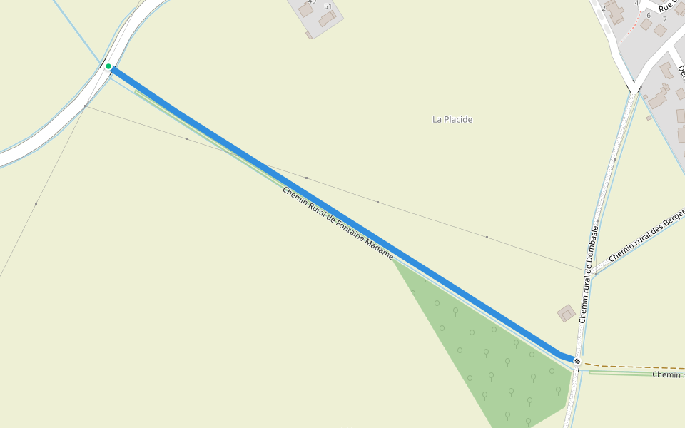 Chemin Rural de Fontaine Madame walking route map in Haraucourt