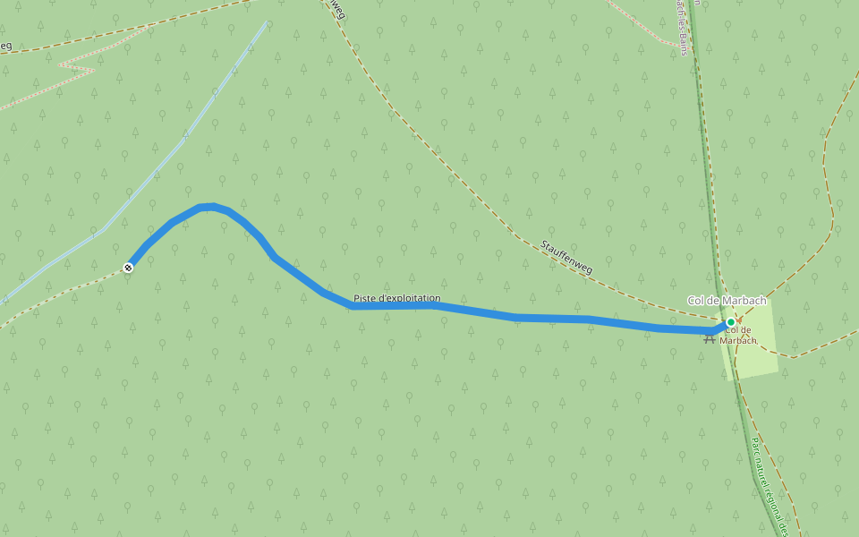 Piste d'exploitation walking route map in Vœgtlinshoffen