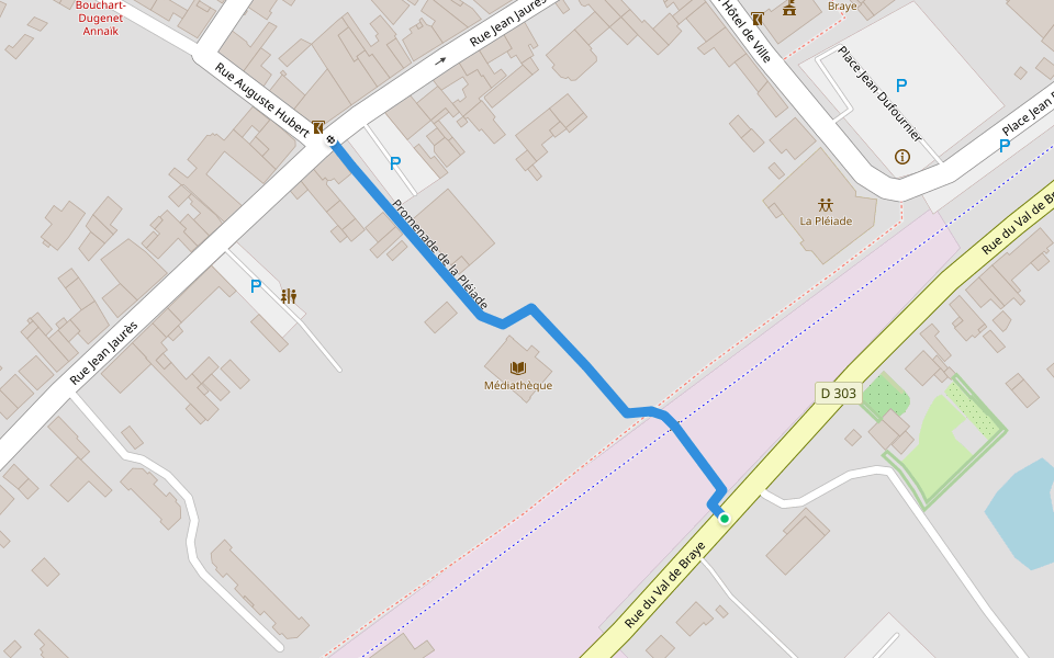 Promenade de la Pléïade walking route map in Bessé-sur-Braye