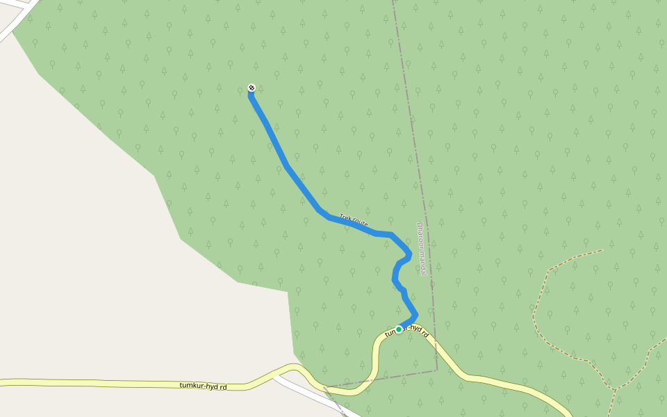 Trek route walking route map in Kondapur Kalan
