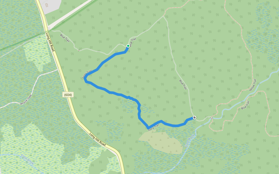 Ivory Trail walking route map in Harding Township