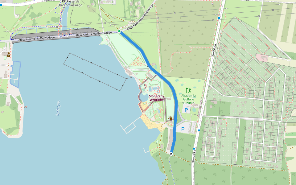 Aleja Stanisława Jasińskiego walking route map in Lublin