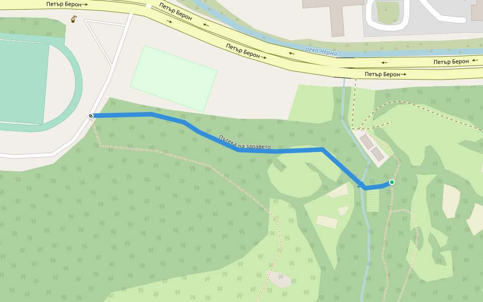 Пътека на здравето walking route map in Smolyan