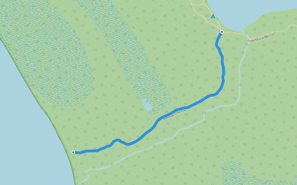 Rainbow Cove Trail walking route map in Windigo