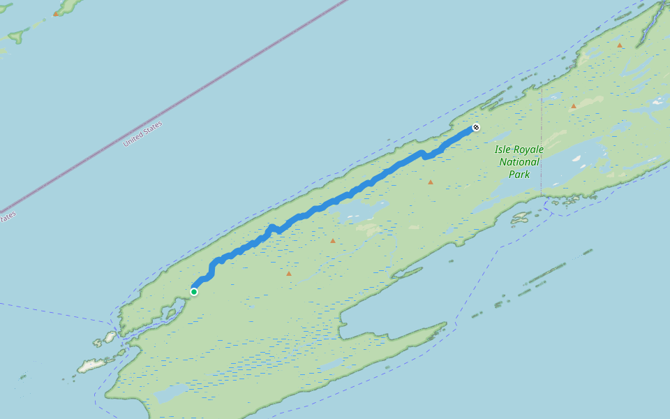 Minong Ridge Trail walking route map in Windigo